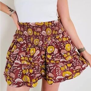 Cleobella NWT brown and yellow floral skirt